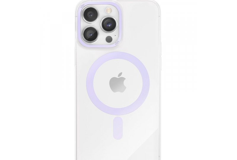 Чехол-накладка VLP Line case MagSafe для iPhone 14 Pro Max, поликарбонат, фиолетовый
