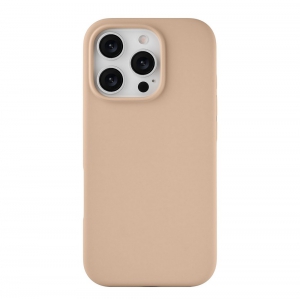 Чехол-накладка uBear Touch Mag Case для iPhone 16 Pro, силикон, латте
