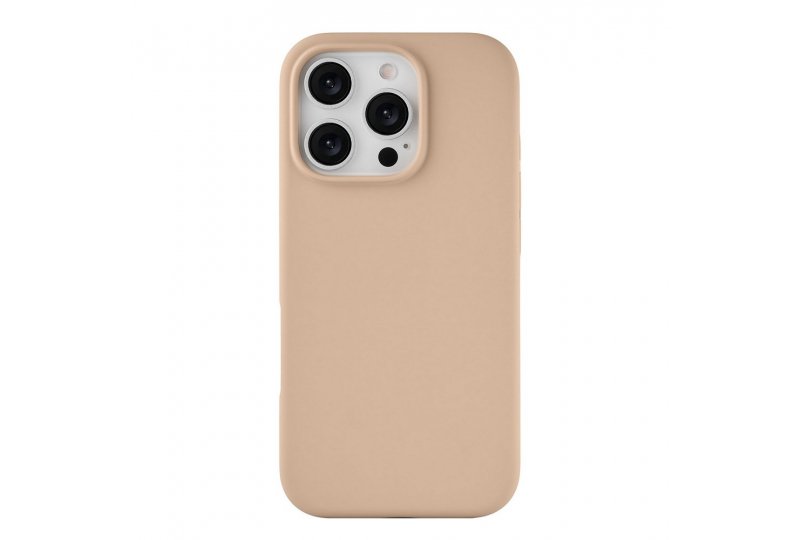 Чехол-накладка uBear Touch Mag Case для iPhone 16 Pro, силикон, латте