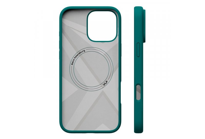 Чехол-накладка VLP Aster Case для iPhone 16 Pro, силикон, зеленый