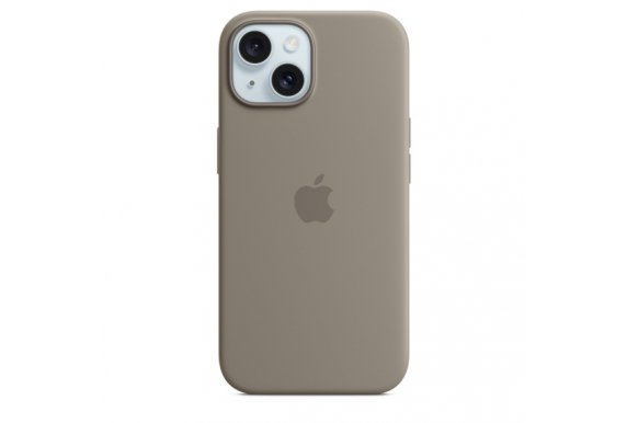 Чехол-накладка Apple MagSafe для iPhone 15, силикон, глина