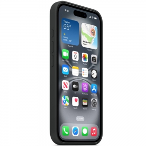 Чехол-накладка Apple Silicone Case для iPhone 16, силикон, черный