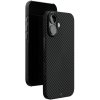 Чехол-накладка VLP Kevlar Case для iPhone 16, кевлар, черный