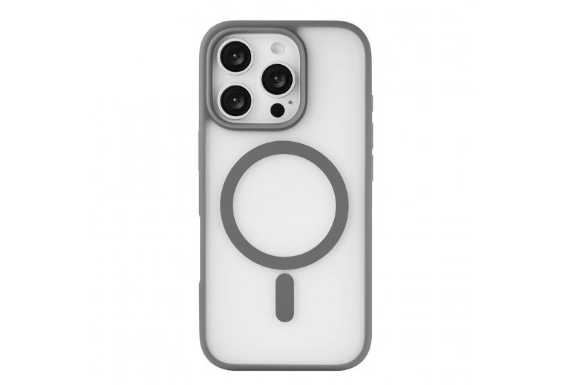 Чехол-накладка uBear Cloud Mag Case для iPhone 16 Pro, силикон, серый