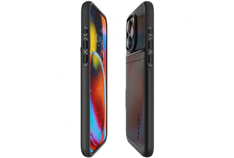 Чехол-накладка Spigen Slim Armor CS для iPhone 15 Pro Max, поликарбонат, черный