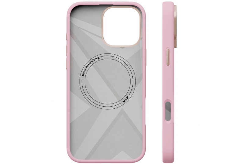 Чехол-накладка VLP Aster Pro Case для iPhone 16 Pro Max, силикон, розовый