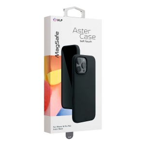 Чехол-накладка VLP Aster Case для iPhone 16 Pro Max, силикон, черный