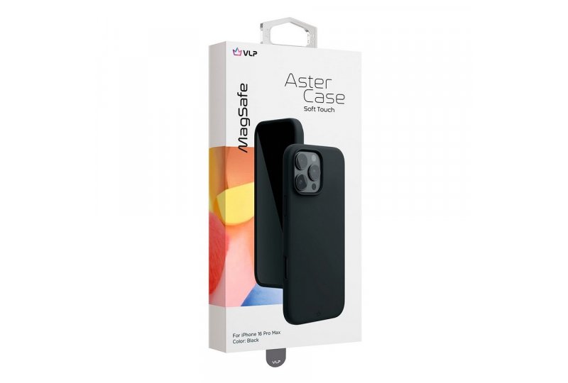 Чехол-накладка VLP Aster Case для iPhone 16 Pro Max, силикон, черный