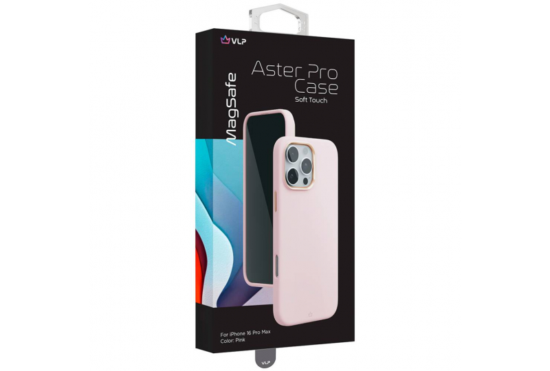 Чехол-накладка VLP Aster Pro Case для iPhone 16 Pro Max, силикон, розовый