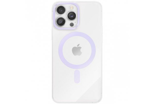 Чехол-накладка VLP Line case MagSafe для iPhone 14 Pro Max, поликарбонат, фиолетовый