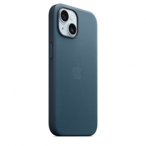 Чехол-накладка Apple MagSafe для iPhone 15, микротвил, штормовой синий