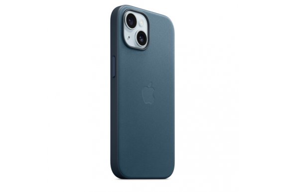 Чехол-накладка Apple MagSafe для iPhone 15, микротвил, штормовой синий