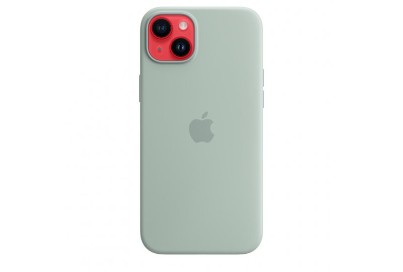 Чехол-накладка Apple MagSafe для iPhone 14 Plus, силикон, светло-зеленый