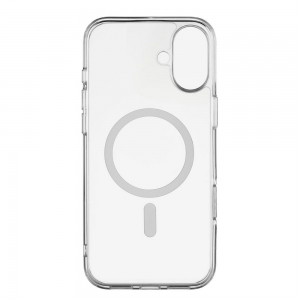 Чехол-накладка uBear Real Mag Case для iPhone 16 Plus, полиуретан, прозрачный