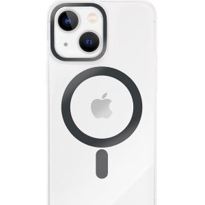 Чехол-накладка VLP Line case MagSafe для iPhone 14, поликарбонат, черный