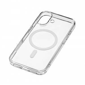 Чехол-накладка uBear Real Mag Case для iPhone 16, полиуретан, прозрачный