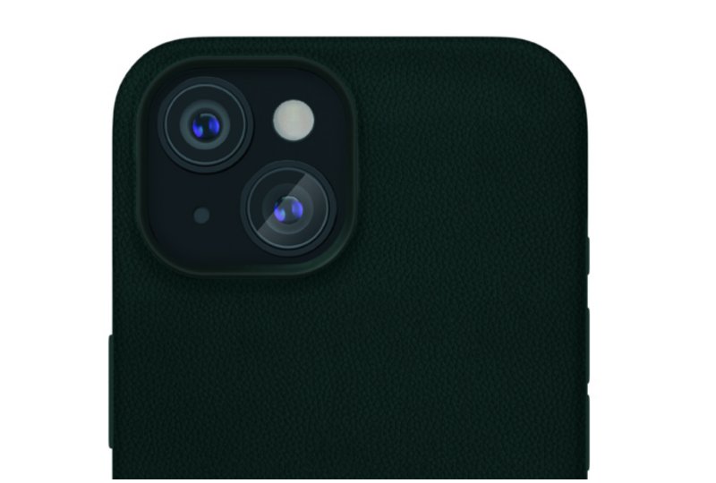 Чехол-накладка VLP Ecopelle Case для iPhone 15, экокожа, черный