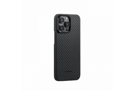 Чехол-накладка Pitaka MagEZ Case 4 для iPhone 15 Pro, кевлар, черный/серый