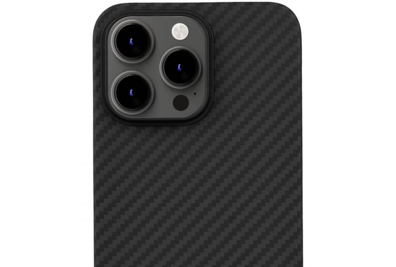 Чехол-накладка Asynora Magnetic aramid fiber для iPhone 15 Pro Max, кевлар, черный