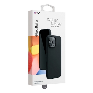 Чехол-накладка VLP Aster Case для iPhone 16 Pro, силикон, черный