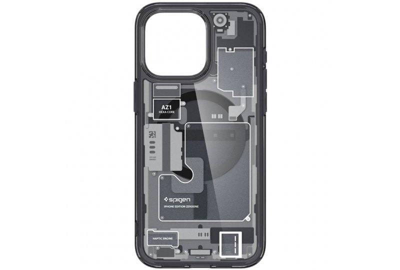 Чехол-накладка Spigen Ultra Hybrid Zero One (MagFit) для iPhone 15 Pro Max, поликарбонат, прозрачный/разноцветный