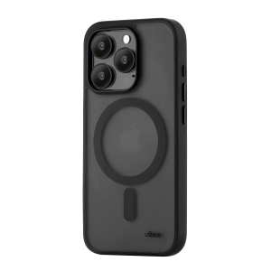 Чехол-накладка uBear Cloud Mag Case для iPhone 15 Pro, полиуретан, черный