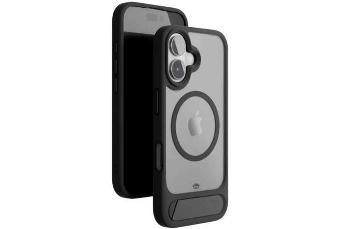 Чехол-накладка VLP Reels Case для iPhone 16, поликарбонат, черный