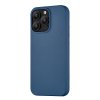 Чехол-накладка uBear Capital Case для iPhone 15 Pro, кожа, синий