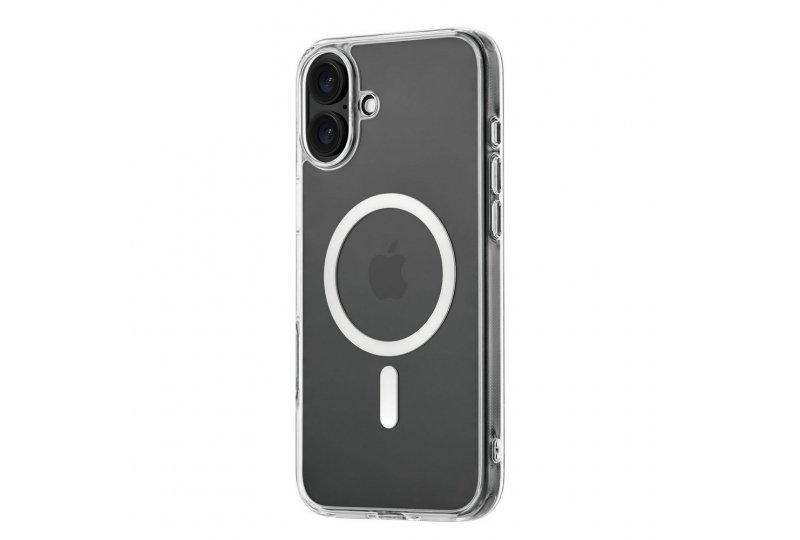 Чехол-накладка uBear Real Mag Case для iPhone 16 Plus, полиуретан, прозрачный
