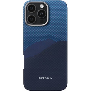 Чехол-накладка Pitaka StarPeak Tactile Woven Over The Horizon для iPhone 16 Pro Max, арамид (кевлар), синий