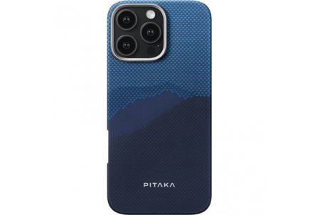 Чехол-накладка Pitaka StarPeak Tactile Woven Over The Horizon для iPhone 16 Pro Max, арамид (кевлар), синий