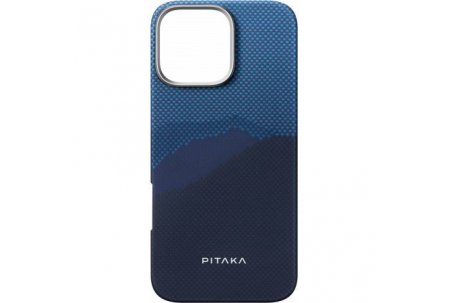 Чехол-накладка Pitaka StarPeak Tactile Woven Over The Horizon для iPhone 16 Pro Max, арамид (кевлар), синий