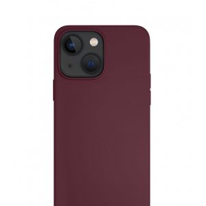Чехол-накладка VLP Silicone case MagSafe для iPhone 14 Plus, силикон, марсала
