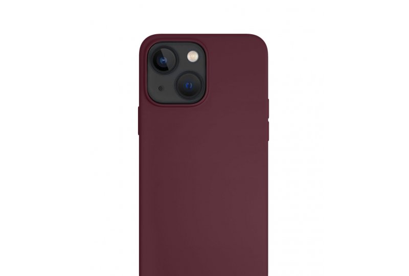 Чехол-накладка VLP Silicone case MagSafe для iPhone 14 Plus, силикон, марсала