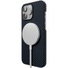 Чехол-накладка VLP Kevlar Case для iPhone 16 Pro, кевлар, темно-синий