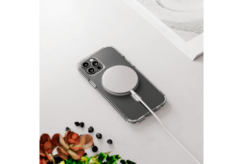 Чехол-накладка uBear Real Mag Case для iPhone 13 Pro Max, поликарбонат, прозрачный