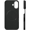 Чехол-накладка VLP Kevlar Case для iPhone 16, кевлар, черный