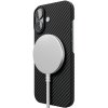 Чехол-накладка VLP Kevlar Case для iPhone 16, кевлар, черный