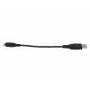 Кабель EnergEA NyloGlitz Lightning MFI 18 cм, Black