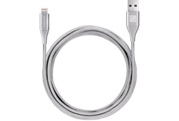 Кабель Lenzza Lighthing 1.2 м, кевлар, Silver