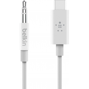 Кабель Belkin USB-C/mini Jack 3,5 мм, 0.9 м, White