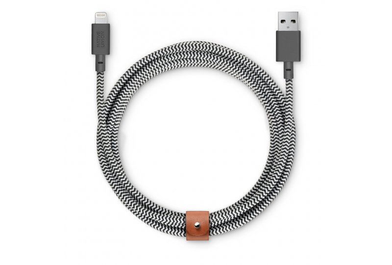 Кабель Native Union Belt Lightning/USB, 3 м, серый