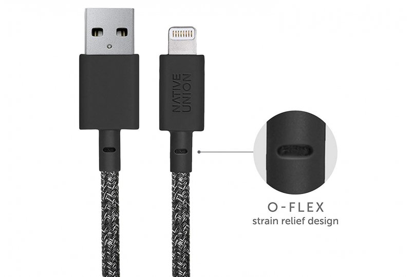 Кабель Native Union Belt Lightning/USB, 1.2 м, «Black космос»