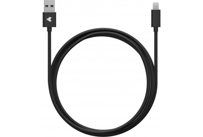 Кабель moonfish Lightning/USB 1.2 м, металл, Black