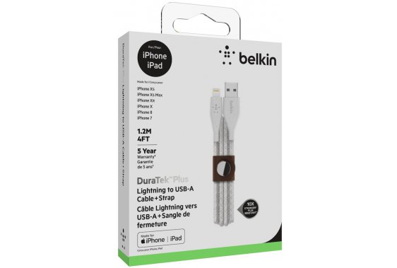 Кабель Belkin Lightning на USB-A, 1.2 м, White