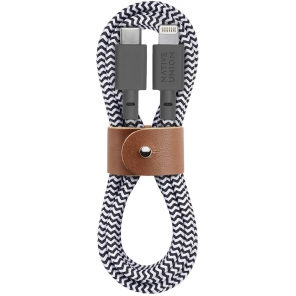 Кабель Native Union Belt Lightning/USB-C, 1.2 м, зебра