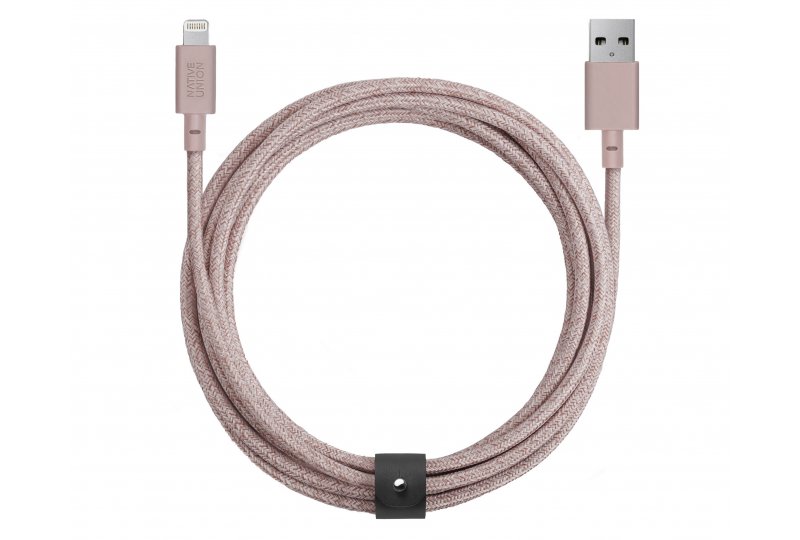 Кабель Native UnionLightning/USB, 3 м, розовый