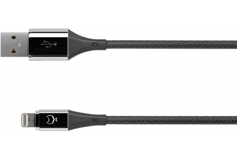 Кабель moonfish Lightning 1 м, текстиль, Silver