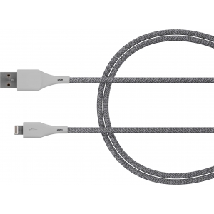 Кабель moonfish Lightning - USB-A, 1.2 м, текстиль, серый