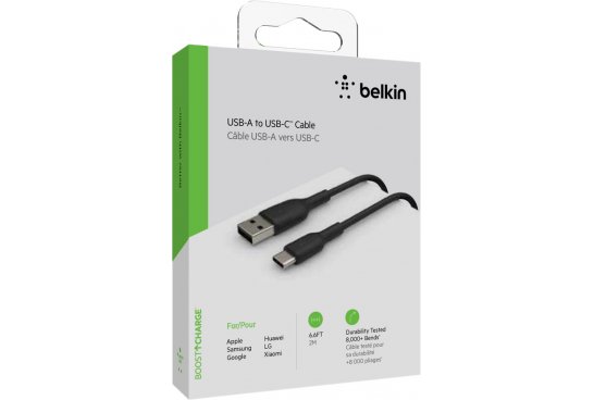 Кабель Belkin USB-Type C, 2м, Black